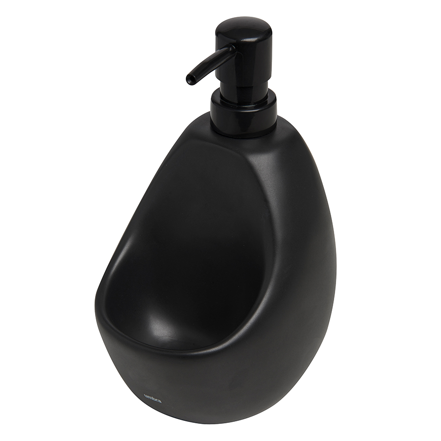 Изображение товара Диспенсер для мыла с подставкой для губки Joey, 590 мл, черный