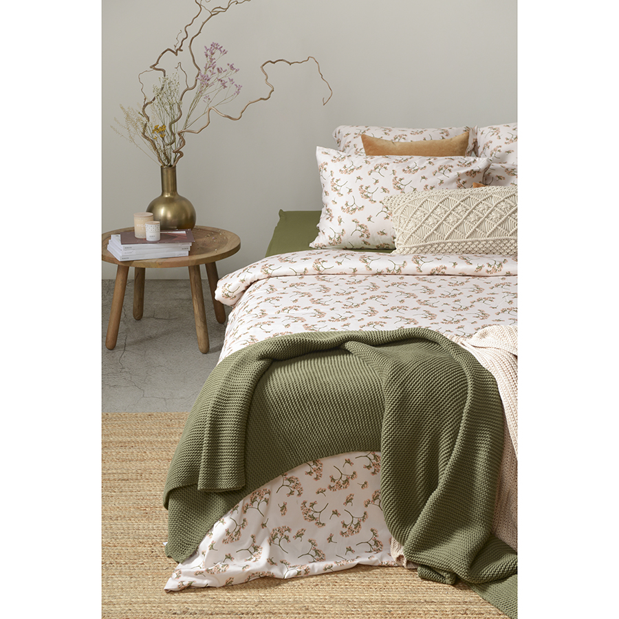 Изображение товара Комплект постельного белья из сатина с принтом "Степное цветение" из коллекции Prairie, 200х220 см