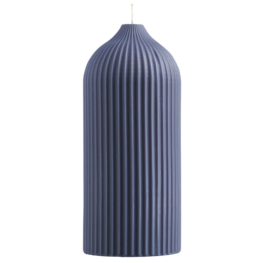 Изображение товара Свеча декоративная синего цвета из коллекции Edge, 16,5 см