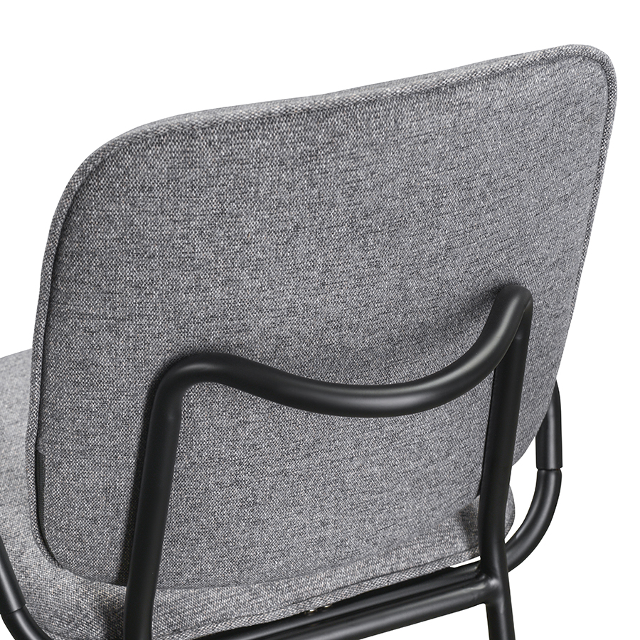 Изображение товара Набор из 2 стульев Ror, Double Frame, рогожка, черный /серый