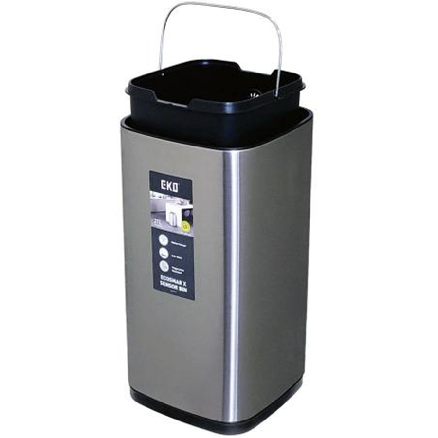 Изображение товара Ведро мусорное автоматическое Ecosmart X, EK9252, 21 л, нержавеющая сталь