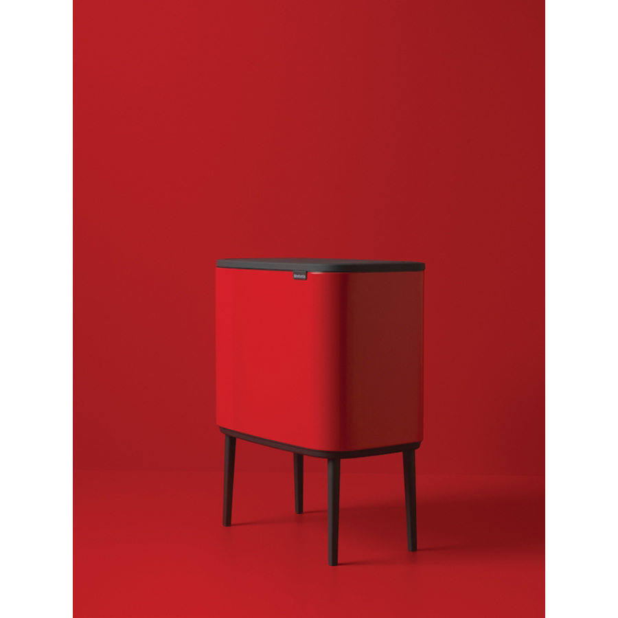 Изображение товара Бак для мусора Brabantia, Touch Bin Bo, 11+23 л, пламенно-красный