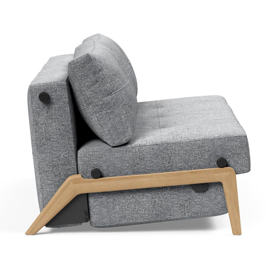 Изображение товара Диван Cubed 02 с подушками и деревянными ножками, гранит