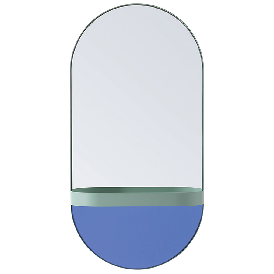 Изображение товара Зеркало Oval, 30,5х60х10,5 см, мятное