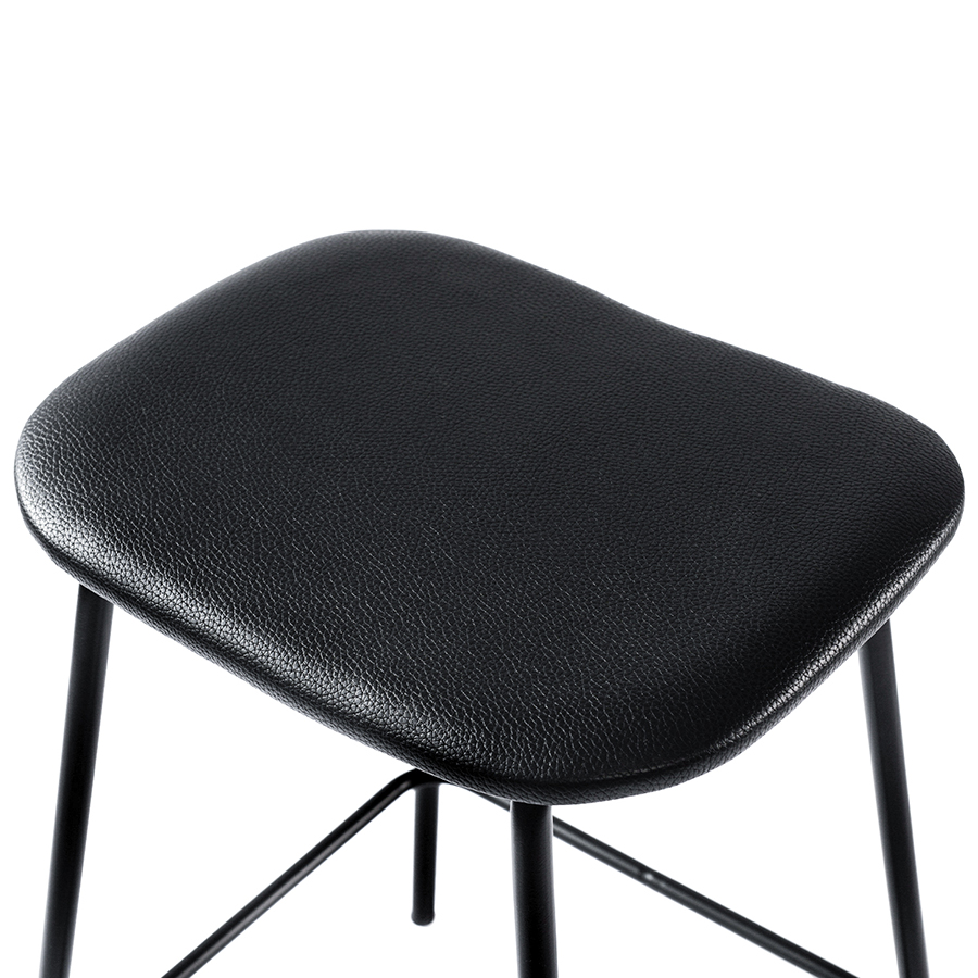 Изображение товара Набор из 2 полубарных стульев Randall, экокожа, черные