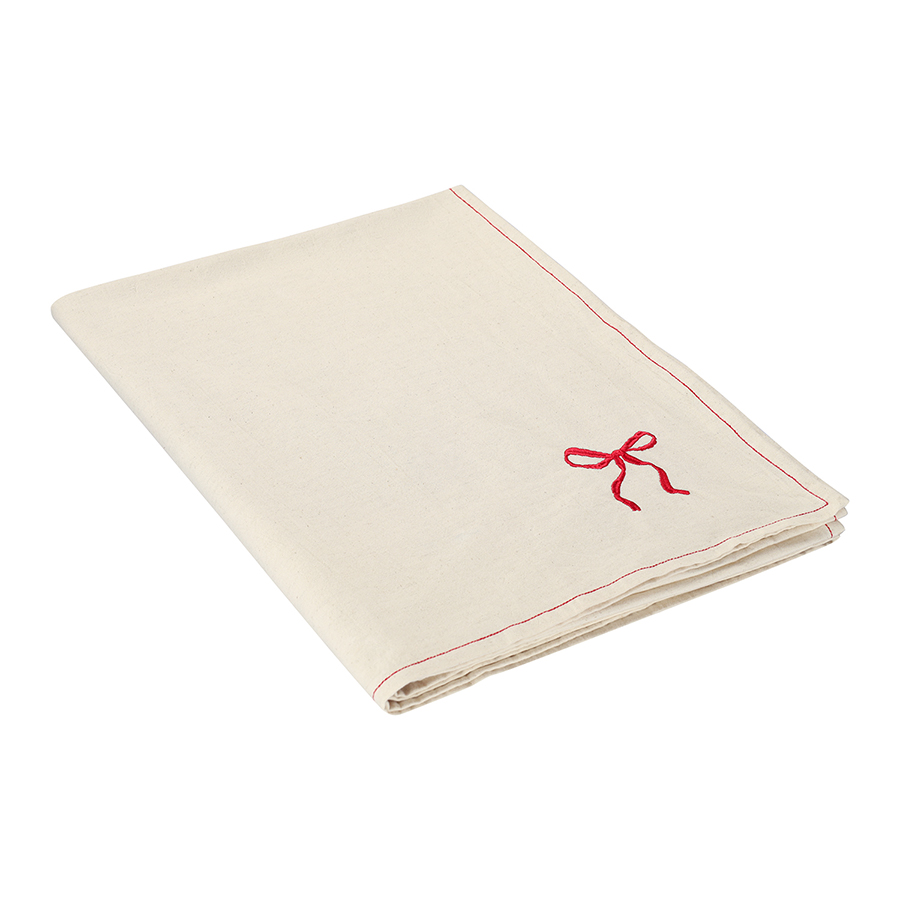 Изображение товара Скатерть Fancy Bows бежевого цвета из коллекции Essential, 180х240 см