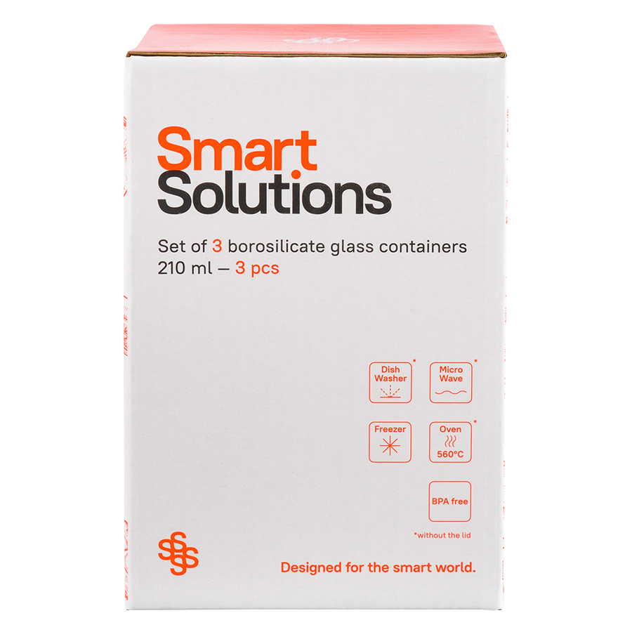 Изображение товара Набор контейнеров для запекания и хранения Smart Solutions Pastel, 3 шт.