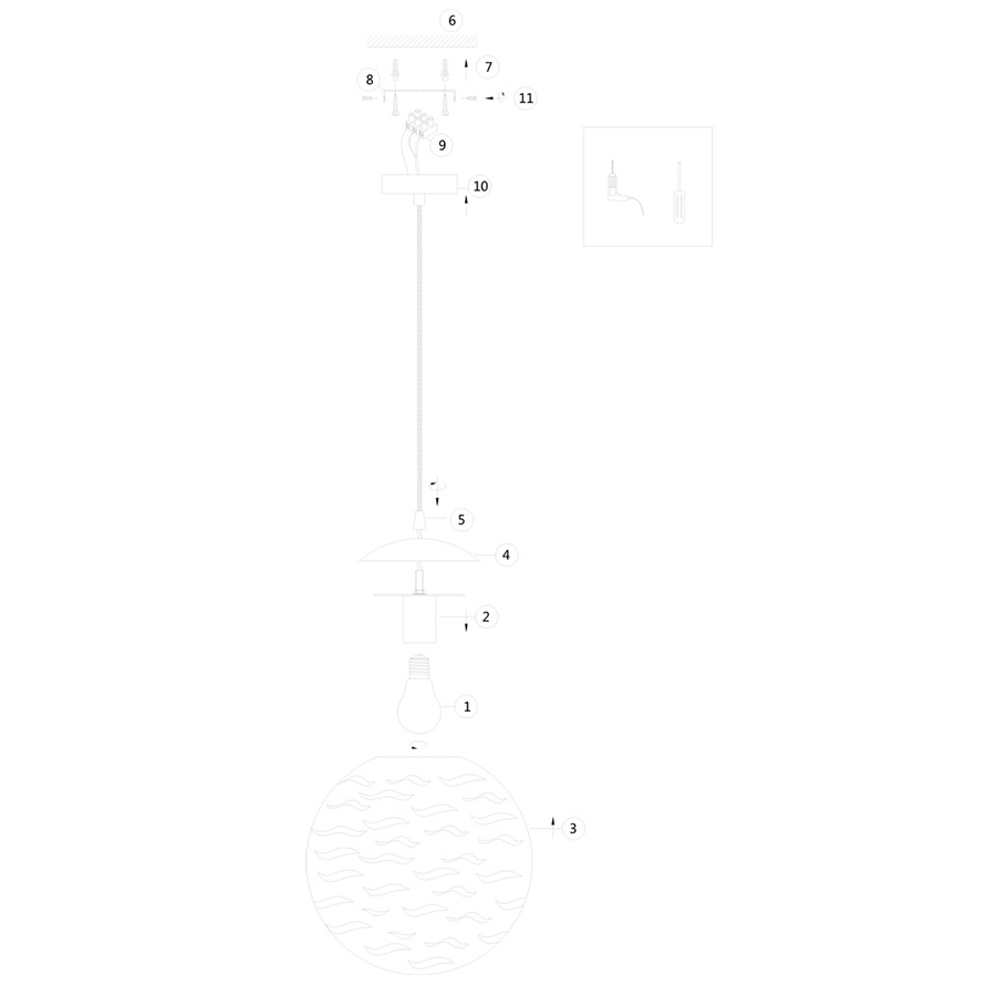 Изображение товара Светильник подвесной Pendant, Dunas, Ø30 см, черный матовый