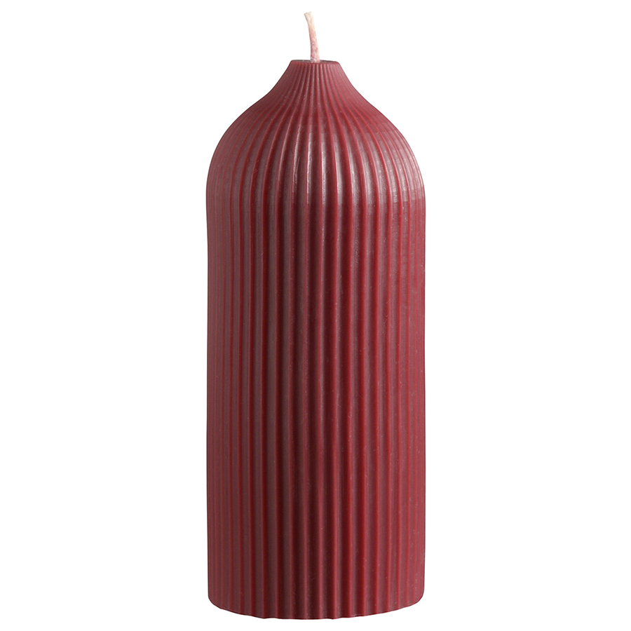 Изображение товара Свеча декоративная бордового цвета из коллекции Edge, 16,5см