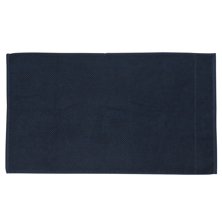 Изображение товара Полотенце для рук фактурное темно-синего цвета из коллекции Essential, 50х90 см