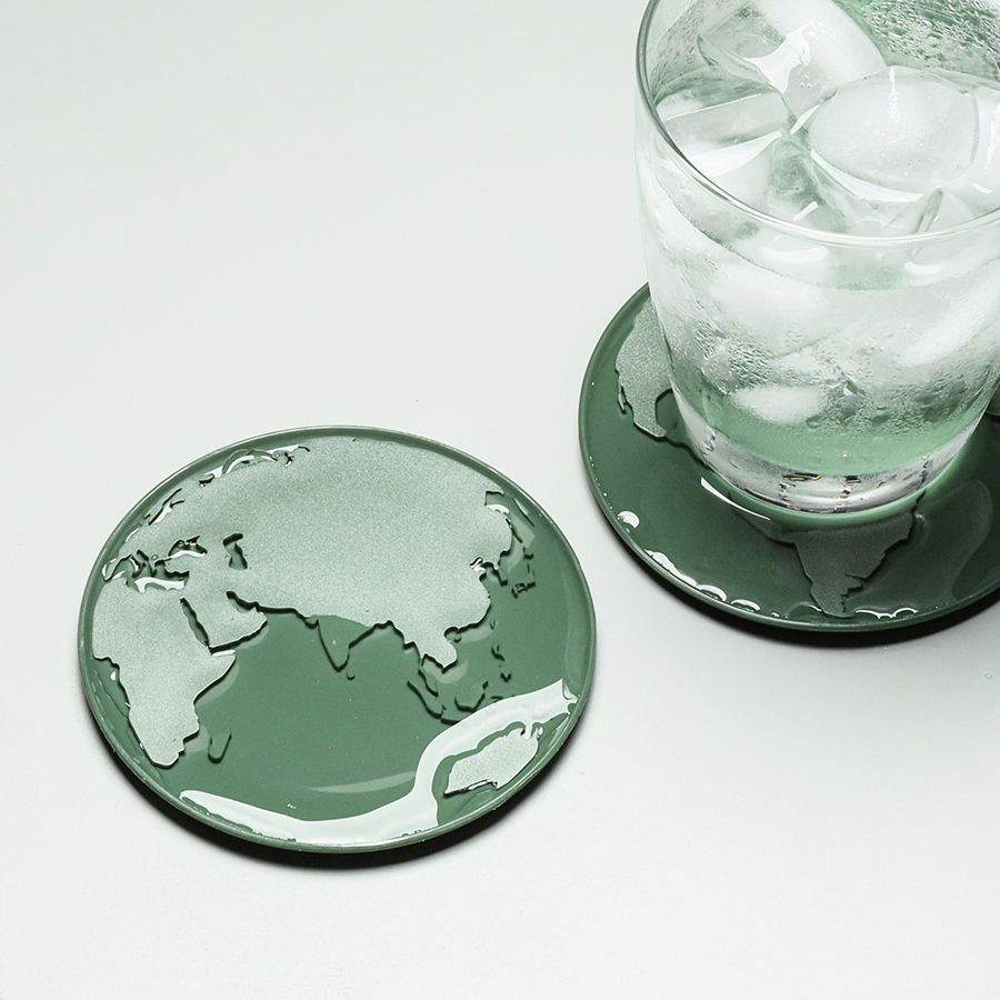 Изображение товара Набор подставок для кружки/стакана World Coaster, зеленые, 2 шт.