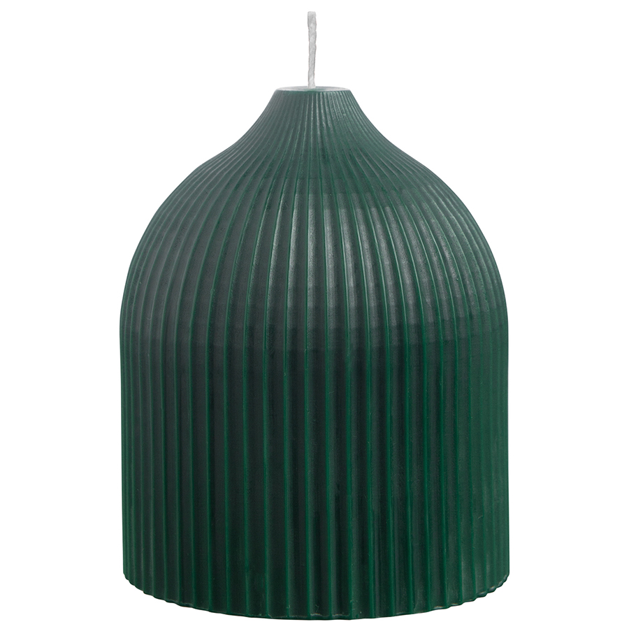 Изображение товара Свеча декоративная темно-зеленого цвета из коллекции Edge, 10,5см