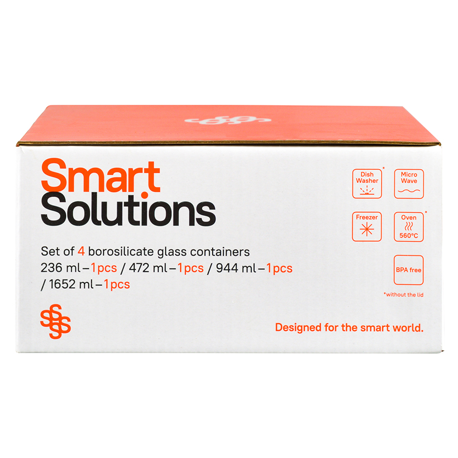 Изображение товара Набор контейнеров для запекания и хранения Smart Solutions Pastel, 4 шт.