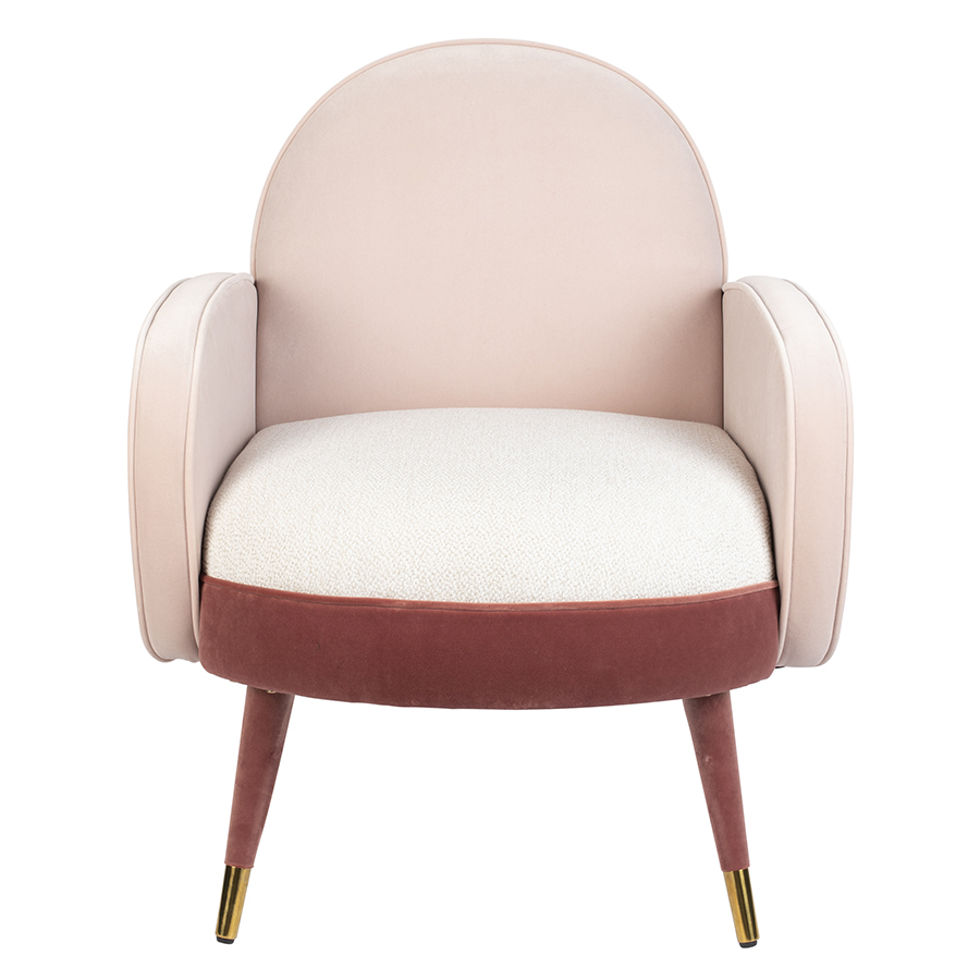 Изображение товара Лаунж-кресло Zuiver, Sam, 71x80x81 см, розово-белое