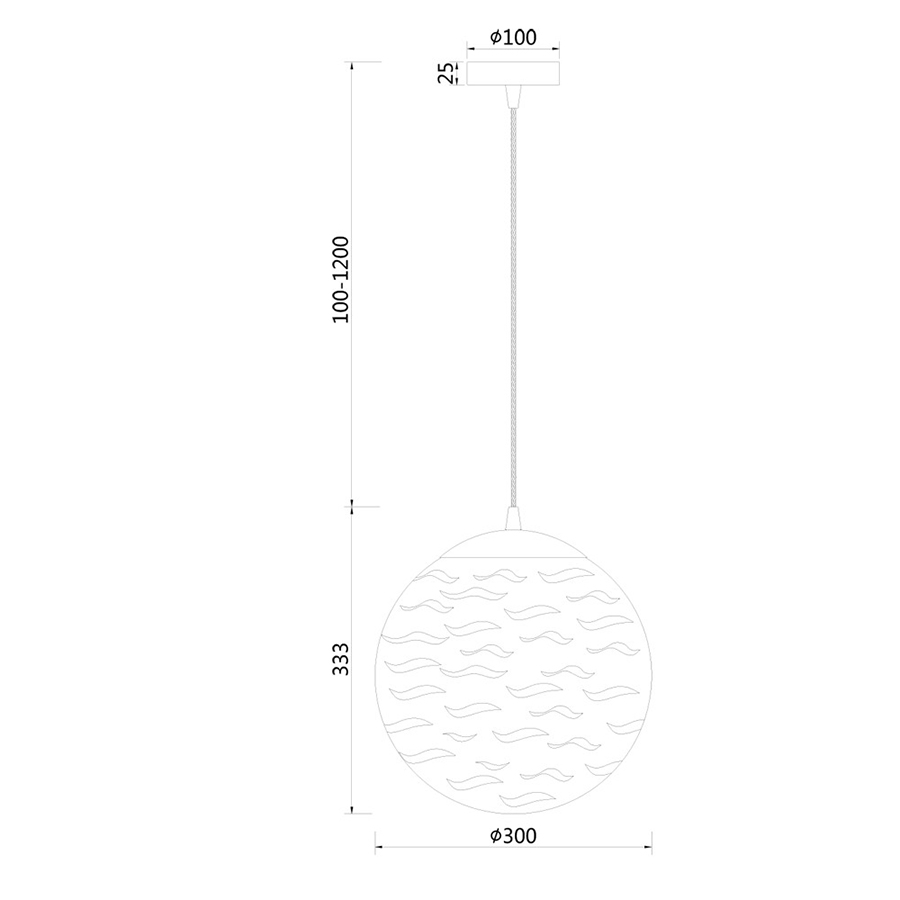 Изображение товара Светильник подвесной Pendant, Dunas, круглый, Ø30 см, латунь