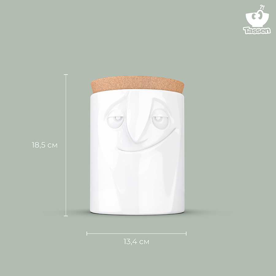 Изображение товара Емкость для хранения Tassen Charming, 1,7 л, белая