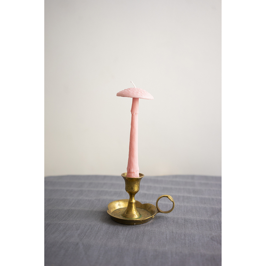 Изображение товара Свеча ароматическая Гриб Мухомор, 15 см, светло-розовая