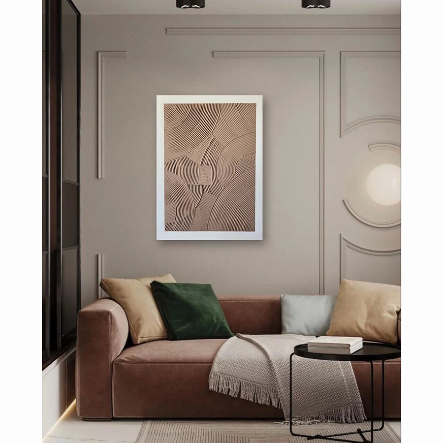 Изображение товара Набор текстурных картин, 60х80 см, оливковый/коричневый, 2 шт.