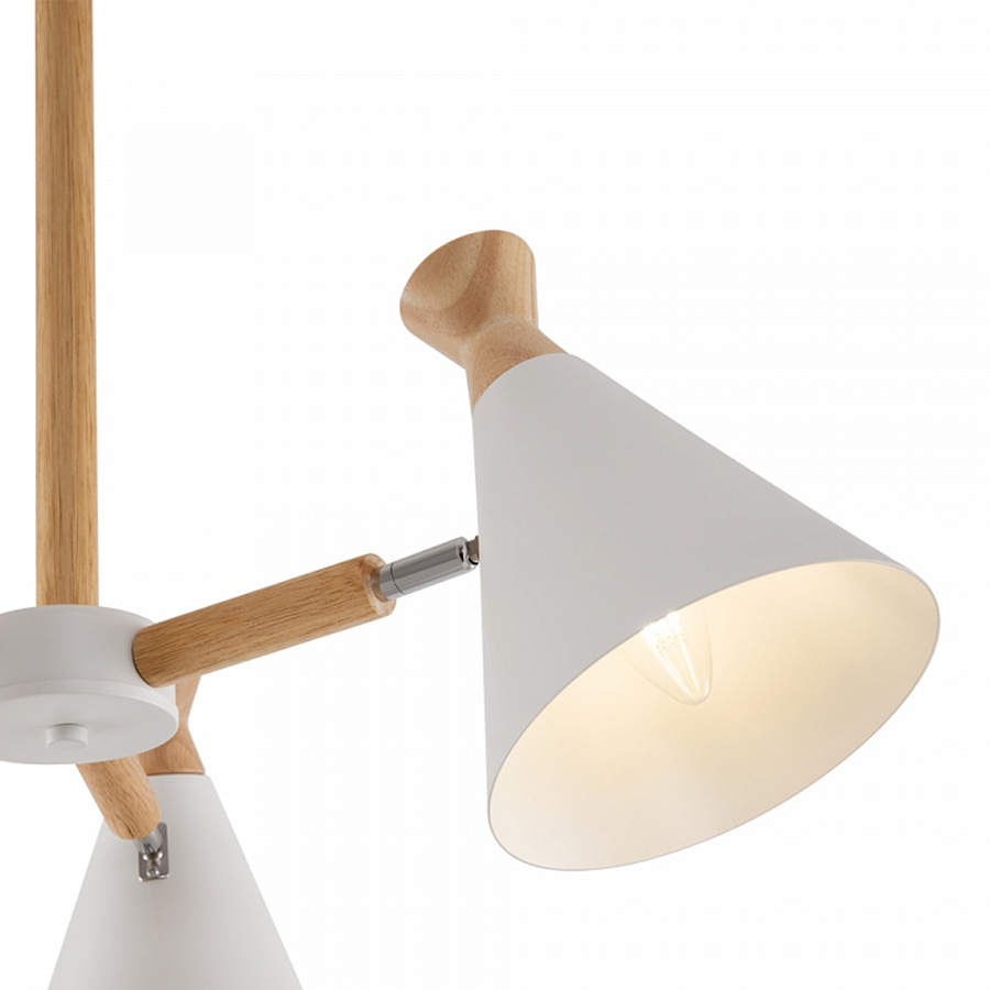 Изображение товара Люстра Modern, Rise, 3 лампы, Ø60,5х37 см, белая