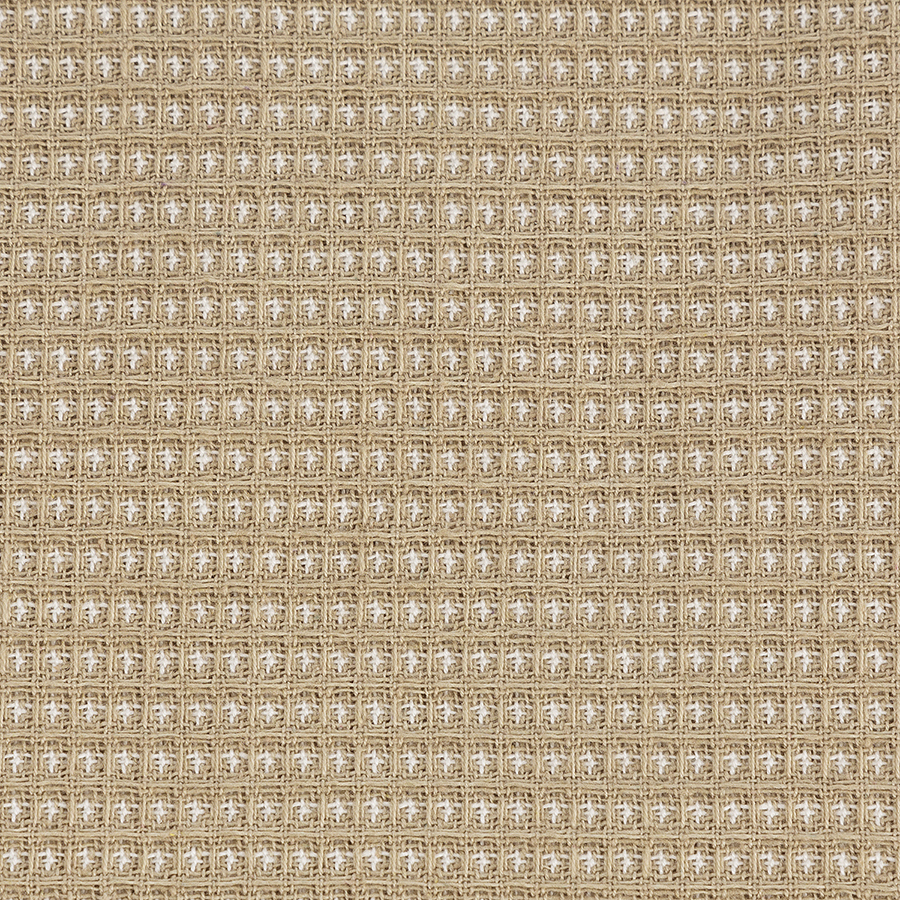 Изображение товара Набор из двух кухонных вафельных полотенец  бежевого цвета из коллекции Essential, 50х70 см