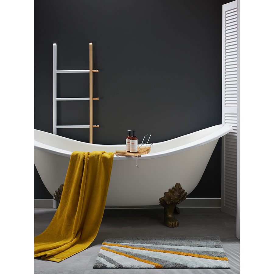Изображение товара Коврик для ванной из хлопка с рисунком Tulip field из коллекции Terra, 50х80 см