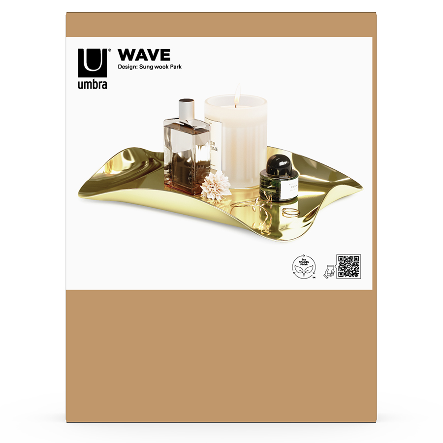 Изображение товара Поднос для сервировки Wave, латунь