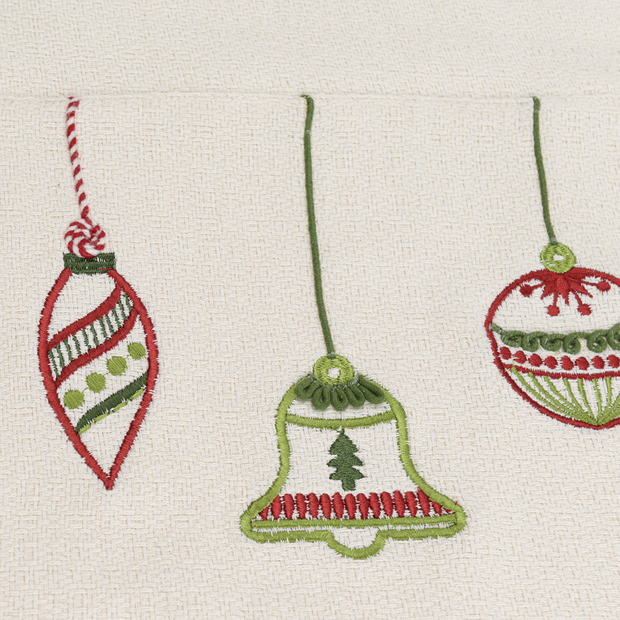 Изображение товара Дорожка с вышивкой Christmas decorations из коллекции New Year Essential, 45х150 см
