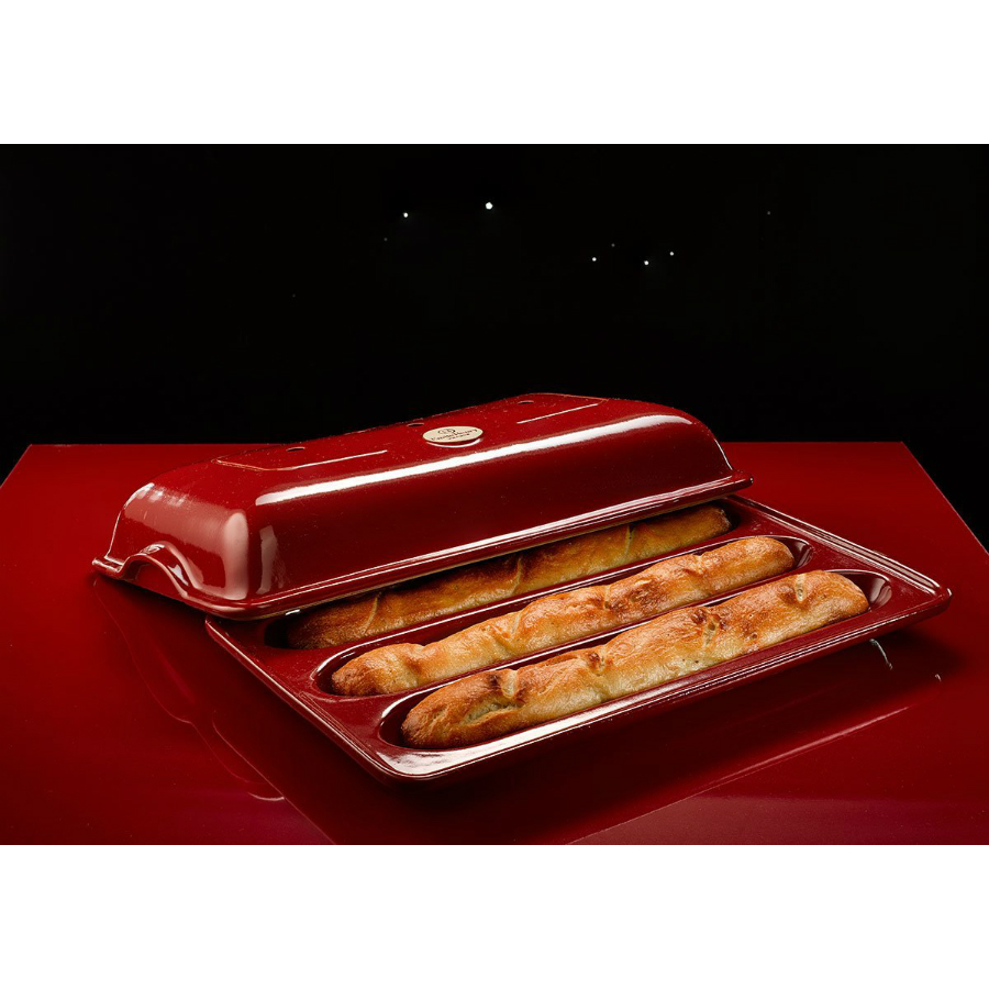Изображение товара Форма для выпечки багетов, 39х24 см, красная