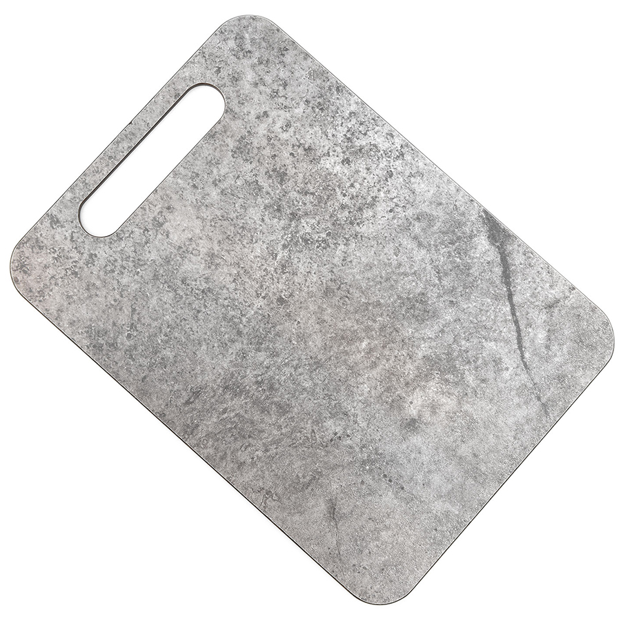 Изображение товара Доска разделочная с желобом, 24x18 см, мрамор серый