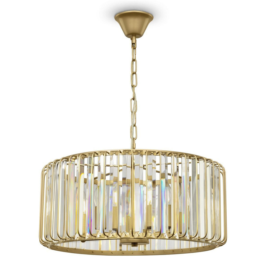 Изображение товара Светильник подвесной Crystal, Esme, 5 ламп, Ø51х27 см, золотой