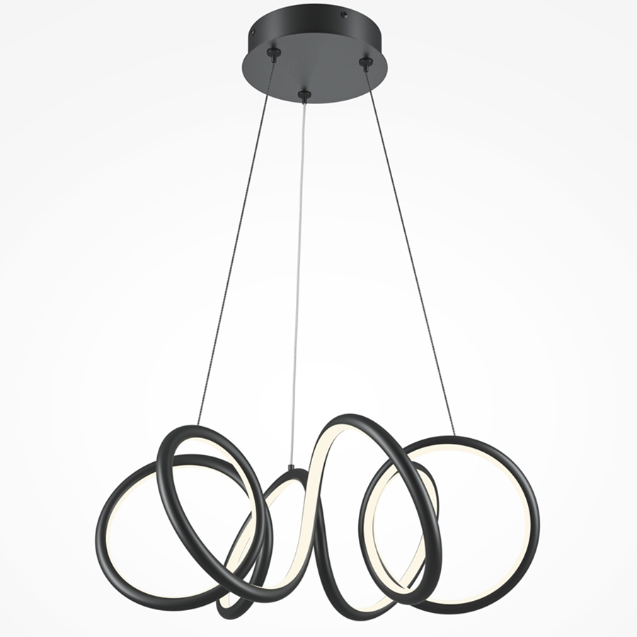 Изображение товара Светильник подвесной Modern, Curve, Ø50х324 см, черный