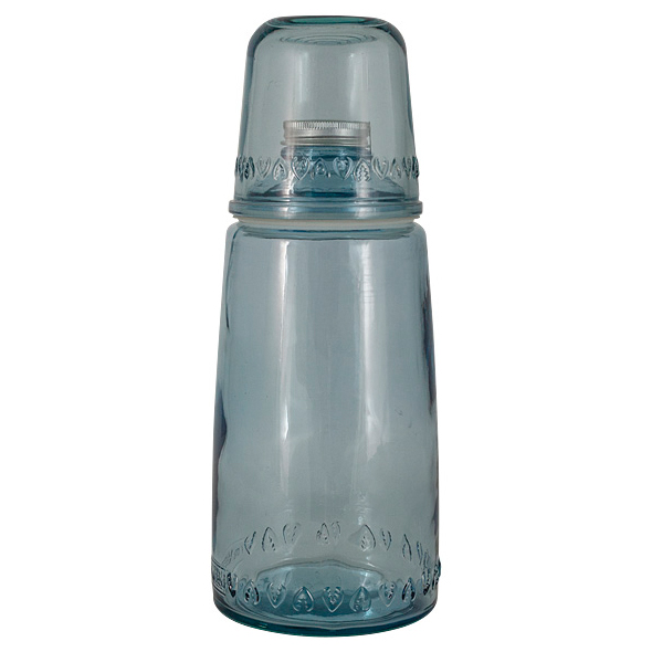 Изображение товара Бутылка для воды со стаканом Natural Water, 1л, голубая