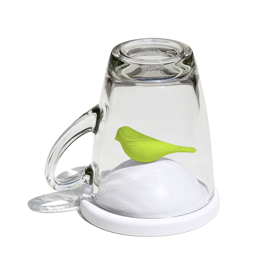 Изображение товара Чашка с крышкой Sparrow, белая/зеленая