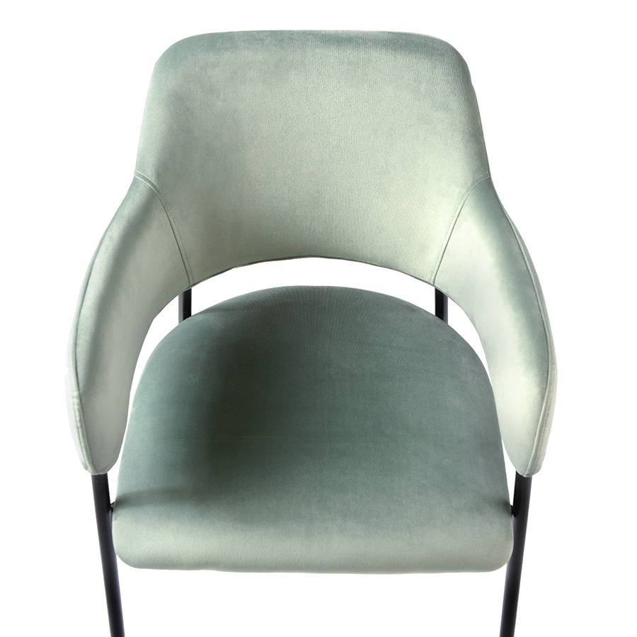 Изображение товара Набор из 2 стульев Wendy, велюр, серо-зеленые