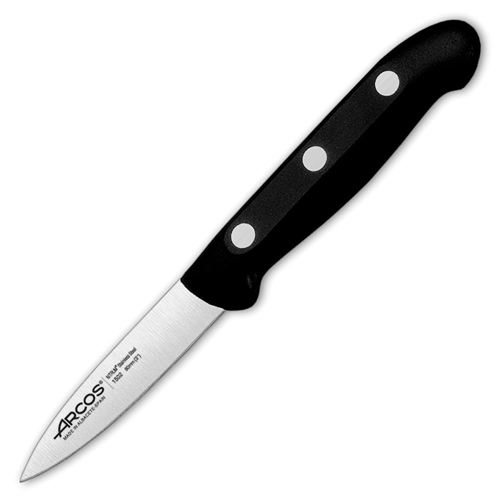 Изображение товара Нож кухонный для чистки овощей Maitre, 8 см, черная рукоятка