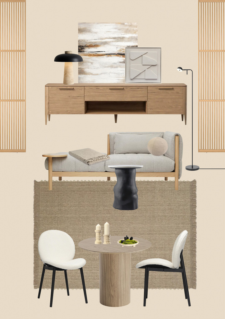 Изображение 1 к статье Интерьер в стиле джапанди: когда минимализм становится уютным