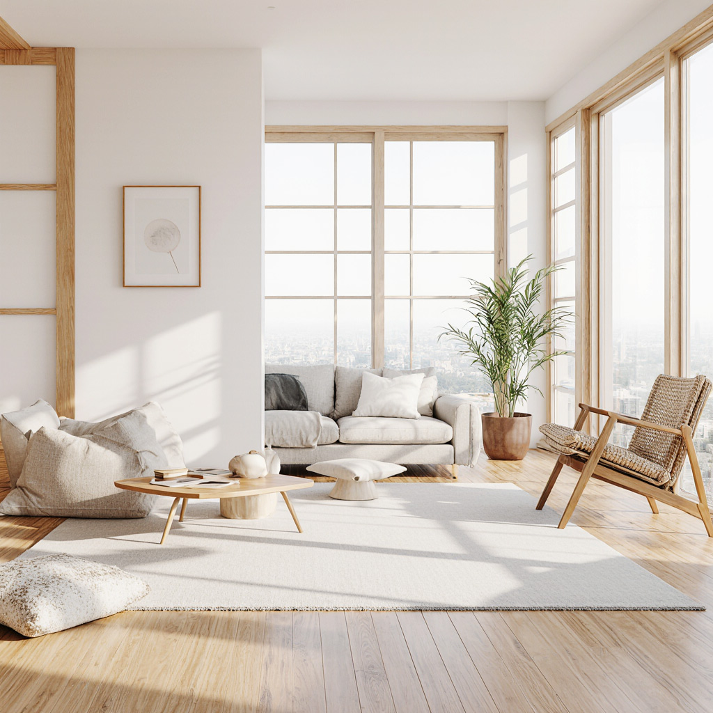 Изображение 2 к статье Интерьер в стиле джапанди: когда минимализм становится уютным