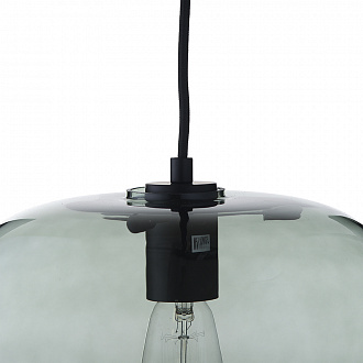 Изображение товара Лампа подвесная Kobe, 17хØ30 см, зеленое дымчатое стекло, черный цоколь