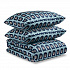 Комплект постельного белья из сатина голубого цвета с принтом Blossom time из коллекции Cuts&Pieces, 200х220 см