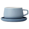 Изображение товара Чашка чайная с блюдцем Viva Scandinavia, Ella, 250 мл, голубая