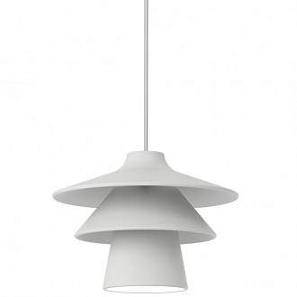 Светильник керамический подвесной Iso, Ø26х20 см, белый