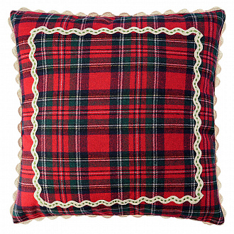 Подушка декоративная Шотландская клетка из коллекции New Year Essential, 45x45см