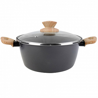 Изображение товара Кастрюля низкая с крышкой Eco Cooking, Ø24 см, 4,5 л