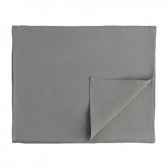 Изображение товара Дорожка на стол из умягченного льна серого цвета Essential, 45х150 см