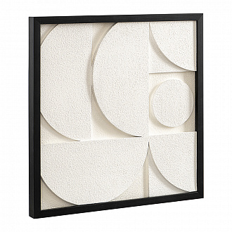 Изображение товара Панно декоративное с эффектом 3D Minimalism, 40х40 см, белый