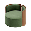 Изображение товара Кресло крутящееся Lagom 800, ∅82,5 см, зелено-голубой/орех