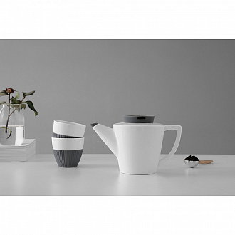 Изображение товара Чайник заварочный с ситечком Viva Scandinavia, Infusion, 1 л, бело-серый