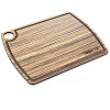 Изображение товара Доска разделочная c желобом, 29х22 см, зебрано натуральный