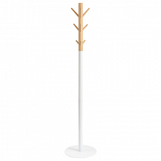 Вешалка напольная Espen, 174 см, белая/натуральное дерево