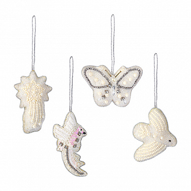 картинка Набор елочных украшений Christmas pearls из коллекции New Year Essential, 4 шт. от магазина Одежда+